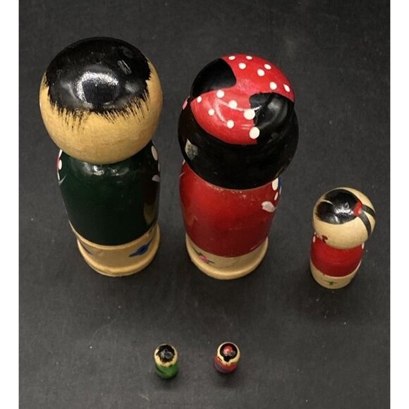 KOKESHI Nesting Mother Father & Child DONKO Nodder Bobble Rice Grain Baby - Picture 5 of 12
